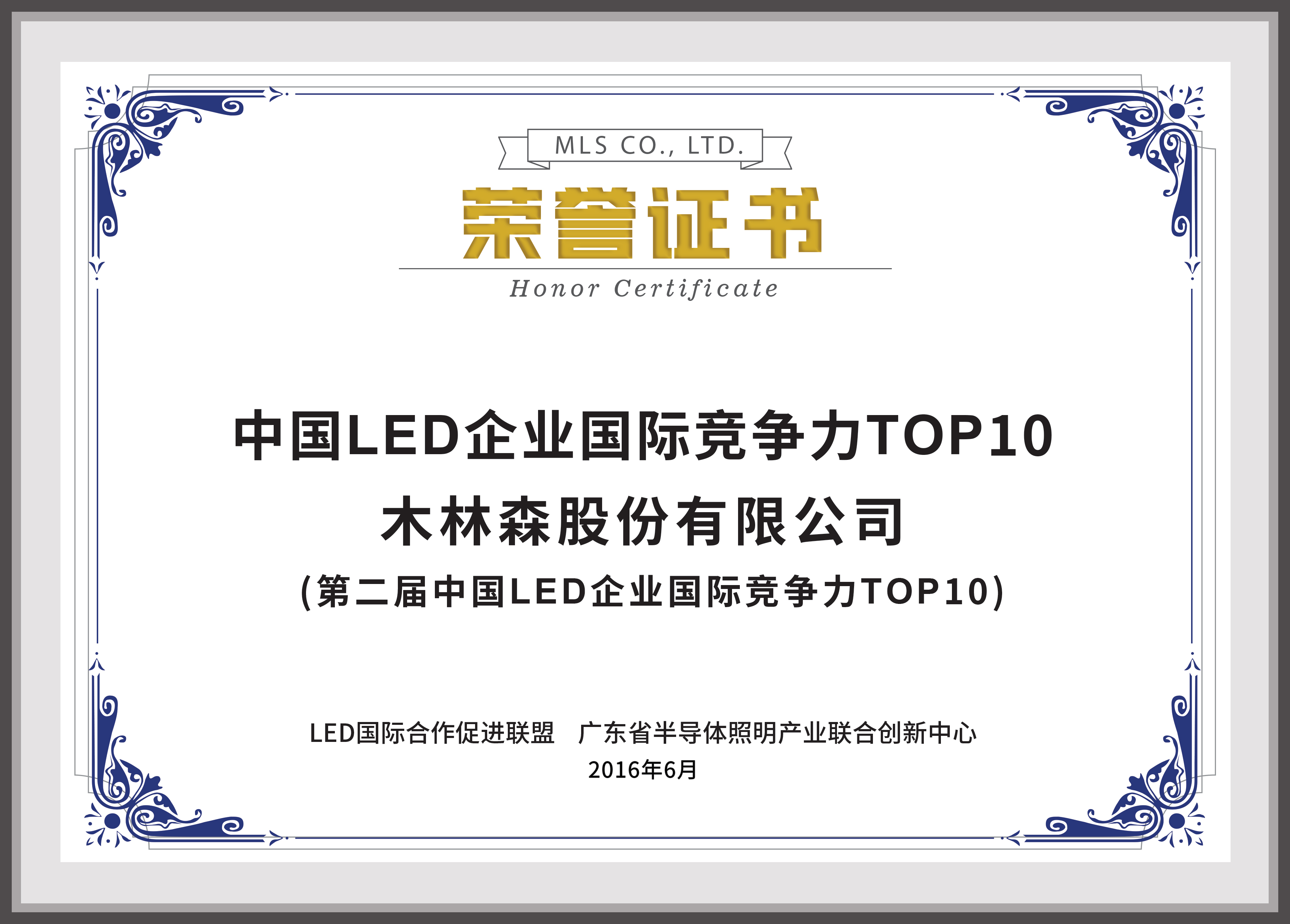 第二届中国LED企业国际竞争力TOP10